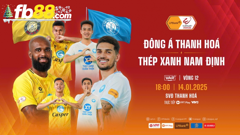 CLB Thanh Hóa vs CLB Nam Định thi đấu sớm ở vòng 12 V-League 2024/25 (Ảnh: VPF)